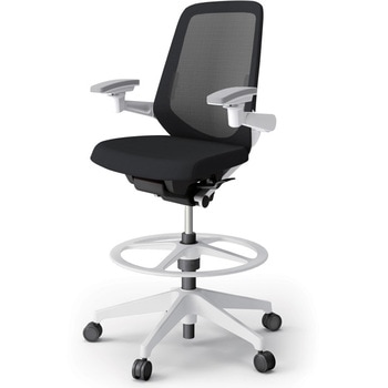 ノートチェア ハイポジションタイプ ハイバック 可動肘 ランバーサポート付 メッシュJV 樹脂脚<配送時組立サービス付> - イトーキ