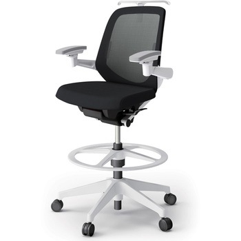 ノートチェア ハイポジションタイプ ローバック 可動肘 ハンガー ランバーサポート付 メッシュJV 樹脂脚<配送時組立サービス付> イトーキ