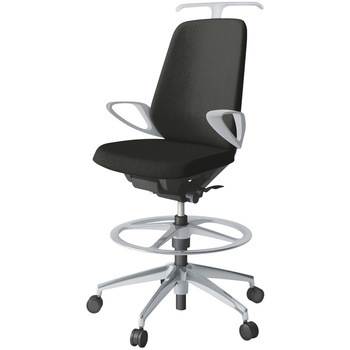 ノートチェア ハイポジションタイプ ハイバック 固定肘 ハンガー ランバーサポートなし クロスSA アルミ脚<配送時組立サービス付> イトーキ