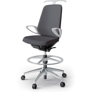 ノートチェア ハイポジションタイプ ハイバック 固定肘 ハンガー ランバーサポートなし クロスSA アルミ脚<配送時組立サービス付> イトーキ