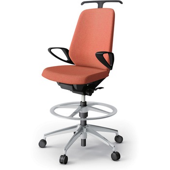 ノートチェア ハイポジションタイプ ハイバック 固定肘 ハンガー ランバーサポートなし クロスSA アルミ脚<配送時組立サービス付> イトーキ