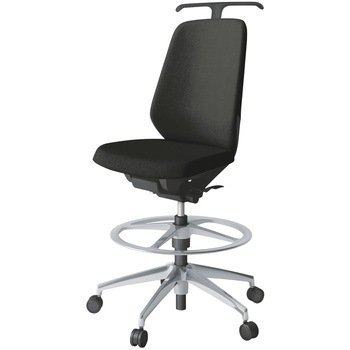 ノートチェア ハイポジションタイプ ハイバック 肘なし ハンガー ランバーサポートなし クロスSA アルミ脚<配送時組立サービス付> イトーキ