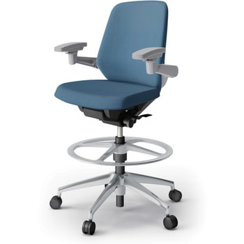 ノートチェア ハイポジションタイプ ローバック 可動肘 ランバーサポートなし クロスSA アルミ脚<配送時組立サービス付> - イトーキ