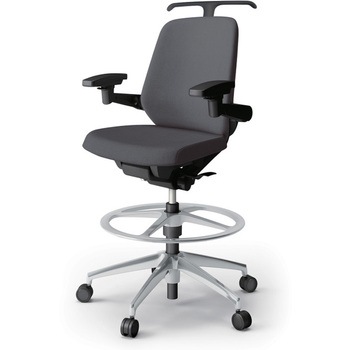 ノートチェア ハイポジションタイプ ローバック 可動肘 ハンガー ランバーサポートなし クロスSA アルミ脚<配送時組立サービス付> イトーキ