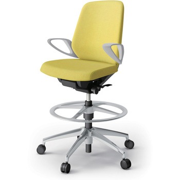 ノートチェア ハイポジションタイプ ローバック 固定肘 ランバーサポートなし クロスSA アルミ脚<配送時組立サービス付> イトーキ