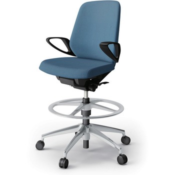 ノートチェア ハイポジションタイプ ローバック 固定肘 ランバーサポートなし クロスSA アルミ脚<配送時組立サービス付> イトーキ