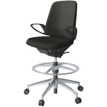 ノートチェア ハイポジションタイプ ローバック 固定肘 ランバーサポートなし クロスSA アルミ脚<配送時組立サービス付> イトーキ