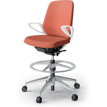 ノートチェア ハイポジションタイプ ローバック 固定肘 ランバーサポートなし クロスSA アルミ脚<配送時組立サービス付> イトーキ