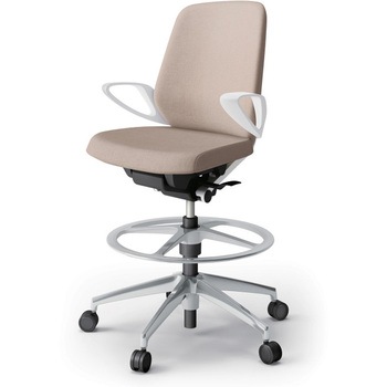 ノートチェア ハイポジションタイプ ローバック 固定肘 ランバーサポートなし クロスSA アルミ脚<配送時組立サービス付> イトーキ