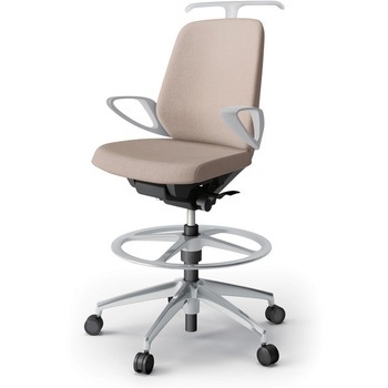 ノートチェア ハイポジションタイプ ローバック 固定肘 ハンガー ランバーサポートなし クロスSA アルミ脚<配送時組立サービス付> イトーキ