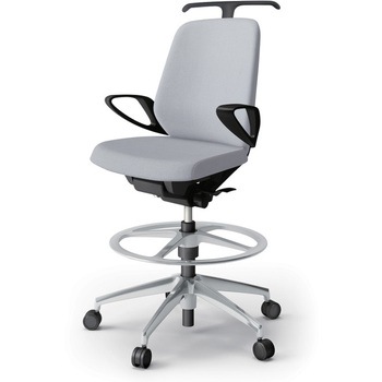 ノートチェア ハイポジションタイプ ローバック 固定肘 ハンガー ランバーサポートなし クロスSA アルミ脚<配送時組立サービス付> イトーキ