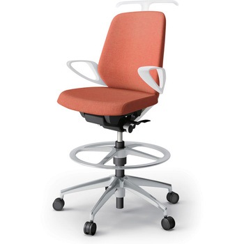 ノートチェア ハイポジションタイプ ローバック 固定肘 ハンガー ランバーサポートなし クロスSA アルミ脚<配送時組立サービス付> イトーキ