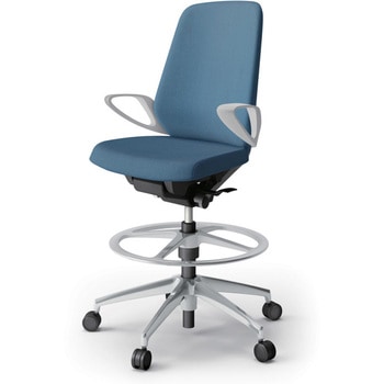 ノートチェア ハイポジションタイプ ハイバック 固定肘 ランバーサポート付 クロスSA アルミ脚<配送時組立サービス付> イトーキ