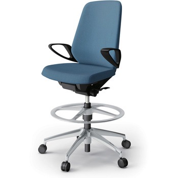 ノートチェア ハイポジションタイプ ハイバック 固定肘 ランバーサポート付 クロスSA アルミ脚<配送時組立サービス付> イトーキ