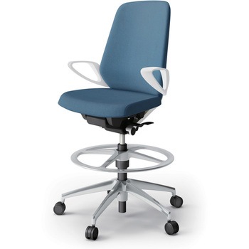 ノートチェア ハイポジションタイプ ハイバック 固定肘 ランバーサポート付 クロスSA アルミ脚<配送時組立サービス付> イトーキ