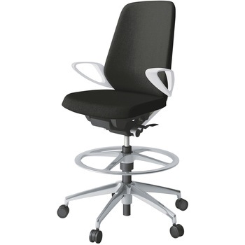 ノートチェア ハイポジションタイプ ハイバック 固定肘 ランバーサポート付 クロスSA アルミ脚<配送時組立サービス付> イトーキ