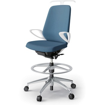 ノートチェア ハイポジションタイプ ハイバック 固定肘 ハンガー ランバーサポート付 クロスSA アルミ脚<配送時組立サービス付> イトーキ