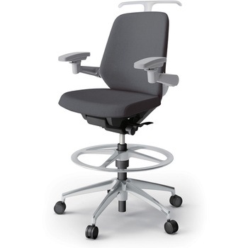 ノートチェア ハイポジションタイプ ローバック 可動肘 ハンガー ランバーサポート付 クロスSA アルミ脚<配送時組立サービス付> イトーキ