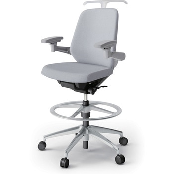 ノートチェア ハイポジションタイプ ローバック 可動肘 ハンガー ランバーサポート付 クロスSA アルミ脚<配送時組立サービス付> イトーキ