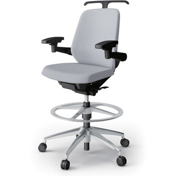 ノートチェア ハイポジションタイプ ローバック 可動肘 ハンガー ランバーサポート付 クロスSA アルミ脚<配送時組立サービス付> イトーキ