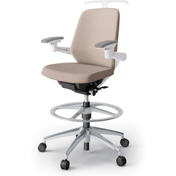 ノートチェア ハイポジションタイプ ローバック 可動肘 ハンガー ランバーサポート付 クロスSA アルミ脚<配送時組立サービス付> イトーキ