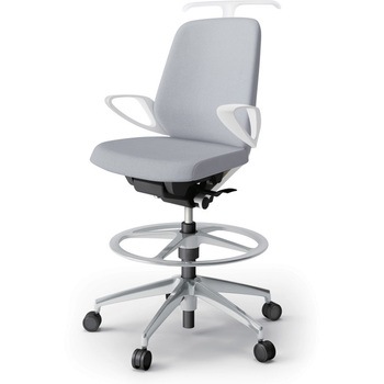 ノートチェア ハイポジションタイプ ローバック 固定肘 ハンガー ランバーサポート付 クロスSA アルミ脚<配送時組立サービス付> イトーキ