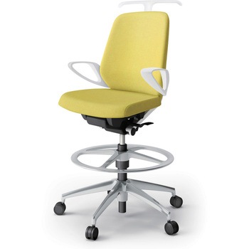 ノートチェア ハイポジションタイプ ローバック 固定肘 ハンガー ランバーサポート付 クロスSA アルミ脚<配送時組立サービス付> イトーキ