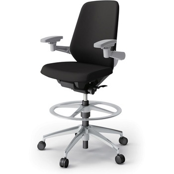 ノートチェア ハイポジションタイプ ハイバック 可動肘 ランバーサポートなし クロスPV アルミ脚<配送時組立サービス付> イトーキ