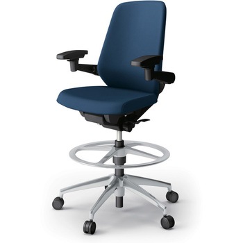 ノートチェア ハイポジションタイプ ハイバック 可動肘 ランバーサポートなし クロスPV アルミ脚<配送時組立サービス付> イトーキ