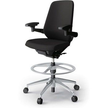 ノートチェア ハイポジションタイプ ハイバック 可動肘 ランバーサポートなし クロスPV アルミ脚<配送時組立サービス付> イトーキ