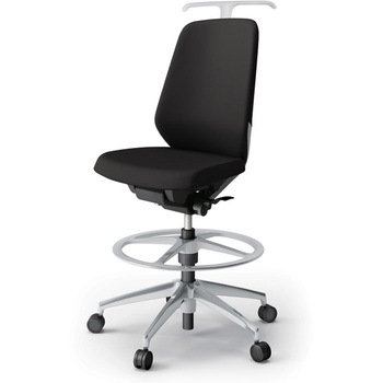 ノートチェア ハイポジションタイプ ハイバック 肘なし ハンガー ランバーサポートなし クロスPV アルミ脚<配送時組立サービス付> イトーキ