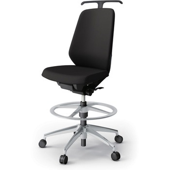 ノートチェア ハイポジションタイプ ハイバック 肘なし ハンガー ランバーサポートなし クロスPV アルミ脚<配送時組立サービス付> イトーキ