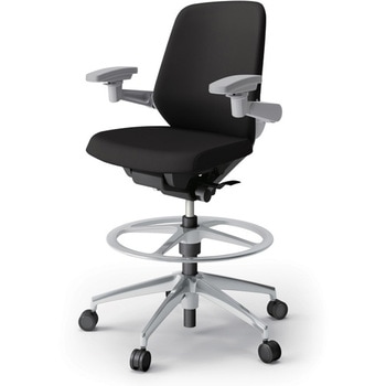 ノートチェア ハイポジションタイプ ローバック 可動肘 ランバーサポートなし クロスPV アルミ脚<配送時組立サービス付> イトーキ