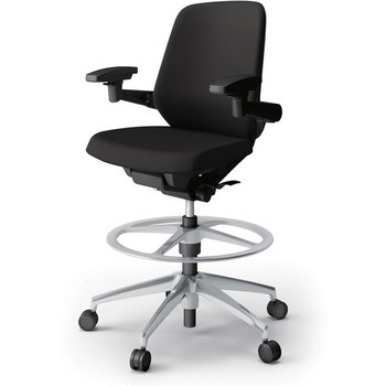 ノートチェア ハイポジションタイプ ローバック 可動肘 ランバーサポートなし クロスPV アルミ脚<配送時組立サービス付> イトーキ