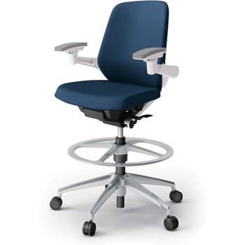 ノートチェア ハイポジションタイプ ローバック 可動肘 ランバーサポートなし クロスPV アルミ脚<配送時組立サービス付> イトーキ