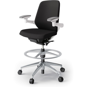 ノートチェア ハイポジションタイプ ローバック 可動肘 ランバーサポートなし クロスPV アルミ脚<配送時組立サービス付> イトーキ