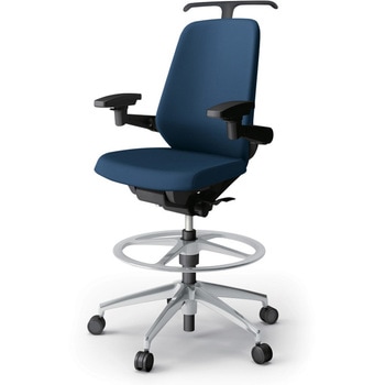 ノートチェア ハイポジションタイプ ハイバック 可動肘 ハンガー ランバーサポート付 クロスPV アルミ脚<配送時組立サービス付> イトーキ