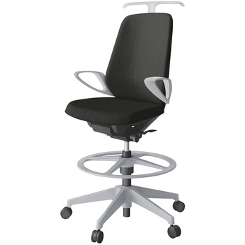 ノートチェア ハイポジションタイプ ハイバック 固定肘 ハンガー ランバーサポートなし クロスSA 樹脂脚<配送時組立サービス付> イトーキ