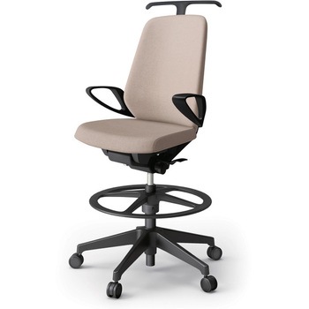 ノートチェア ハイポジションタイプ ハイバック 固定肘 ハンガー ランバーサポートなし クロスSA 樹脂脚<配送時組立サービス付> イトーキ