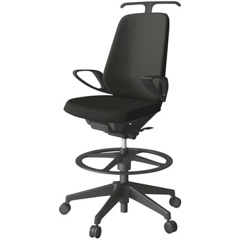 ノートチェア ハイポジションタイプ ハイバック 固定肘 ハンガー ランバーサポートなし クロスSA 樹脂脚<配送時組立サービス付> イトーキ