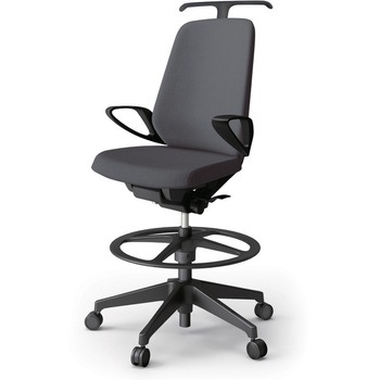 ノートチェア ハイポジションタイプ ハイバック 固定肘 ハンガー ランバーサポートなし クロスSA 樹脂脚<配送時組立サービス付> イトーキ