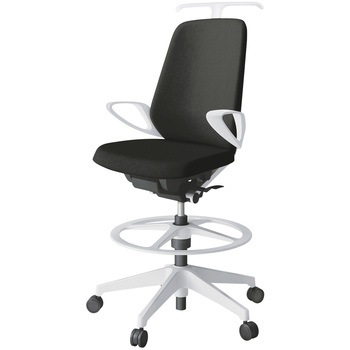 ノートチェア ハイポジションタイプ ハイバック 固定肘 ハンガー ランバーサポートなし クロスSA 樹脂脚<配送時組立サービス付> イトーキ