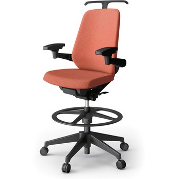 ノートチェア ハイポジションタイプ ハイバック 可動肘 ハンガー ランバーサポート付 クロスSA 樹脂脚<配送時組立サービス付> イトーキ