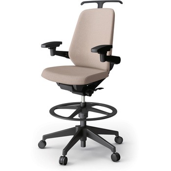 ノートチェア ハイポジションタイプ ハイバック 可動肘 ハンガー ランバーサポート付 クロスSA 樹脂脚<配送時組立サービス付> イトーキ