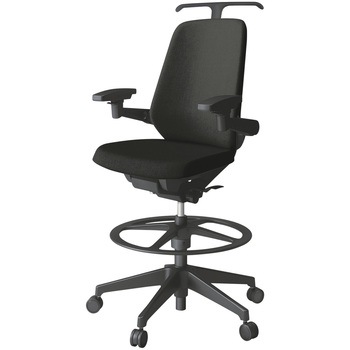 ノートチェア ハイポジションタイプ ハイバック 可動肘 ハンガー ランバーサポート付 クロスSA 樹脂脚<配送時組立サービス付> イトーキ