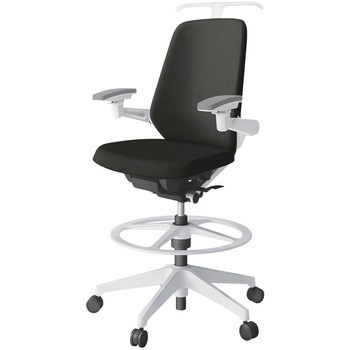 ノートチェア ハイポジションタイプ ハイバック 可動肘 ハンガー ランバーサポート付 クロスSA 樹脂脚<配送時組立サービス付> イトーキ