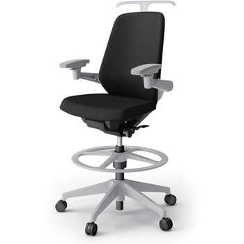 ノートチェア ハイポジションタイプ ハイバック 可動肘 ハンガー ランバーサポートなし クロスPV 樹脂脚<配送時組立サービス付> イトーキ