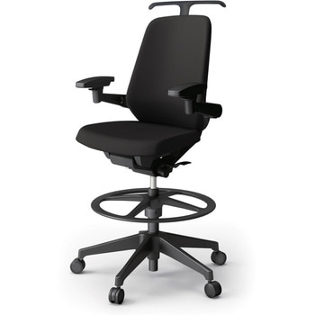 ノートチェア ハイポジションタイプ ハイバック 可動肘 ハンガー ランバーサポートなし クロスPV 樹脂脚<配送時組立サービス付> イトーキ