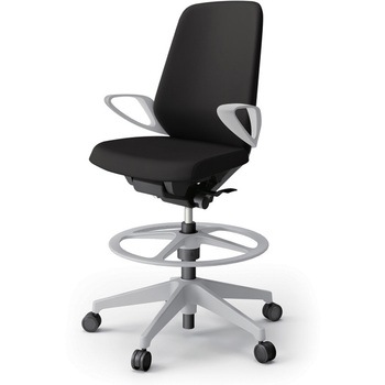 ノートチェア ハイポジションタイプ ハイバック 固定肘 ランバーサポートなし クロスPV 樹脂脚<配送時組立サービス付> イトーキ