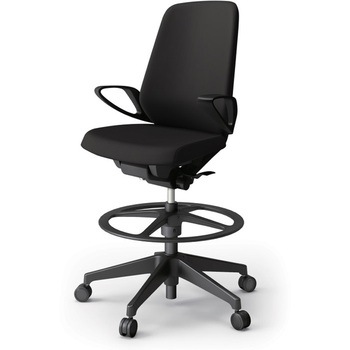 ノートチェア ハイポジションタイプ ハイバック 固定肘 ランバーサポートなし クロスPV 樹脂脚<配送時組立サービス付> イトーキ